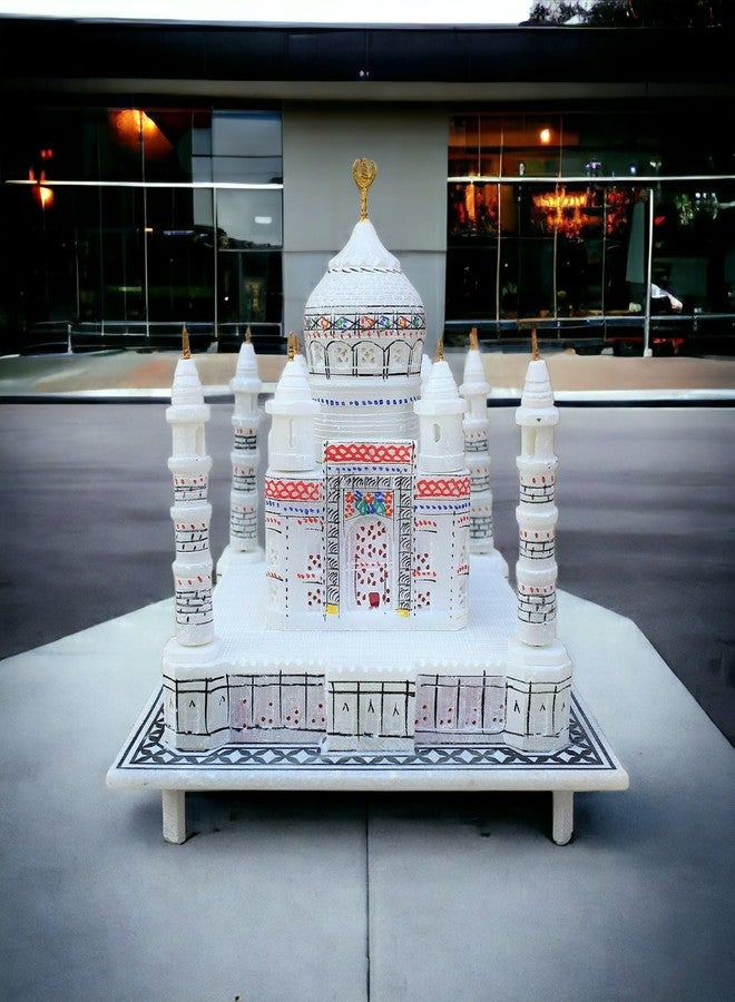 Pooja Creation White Marble 6 inch Taj Mahal Sculptures for Home Decoration - Image 3